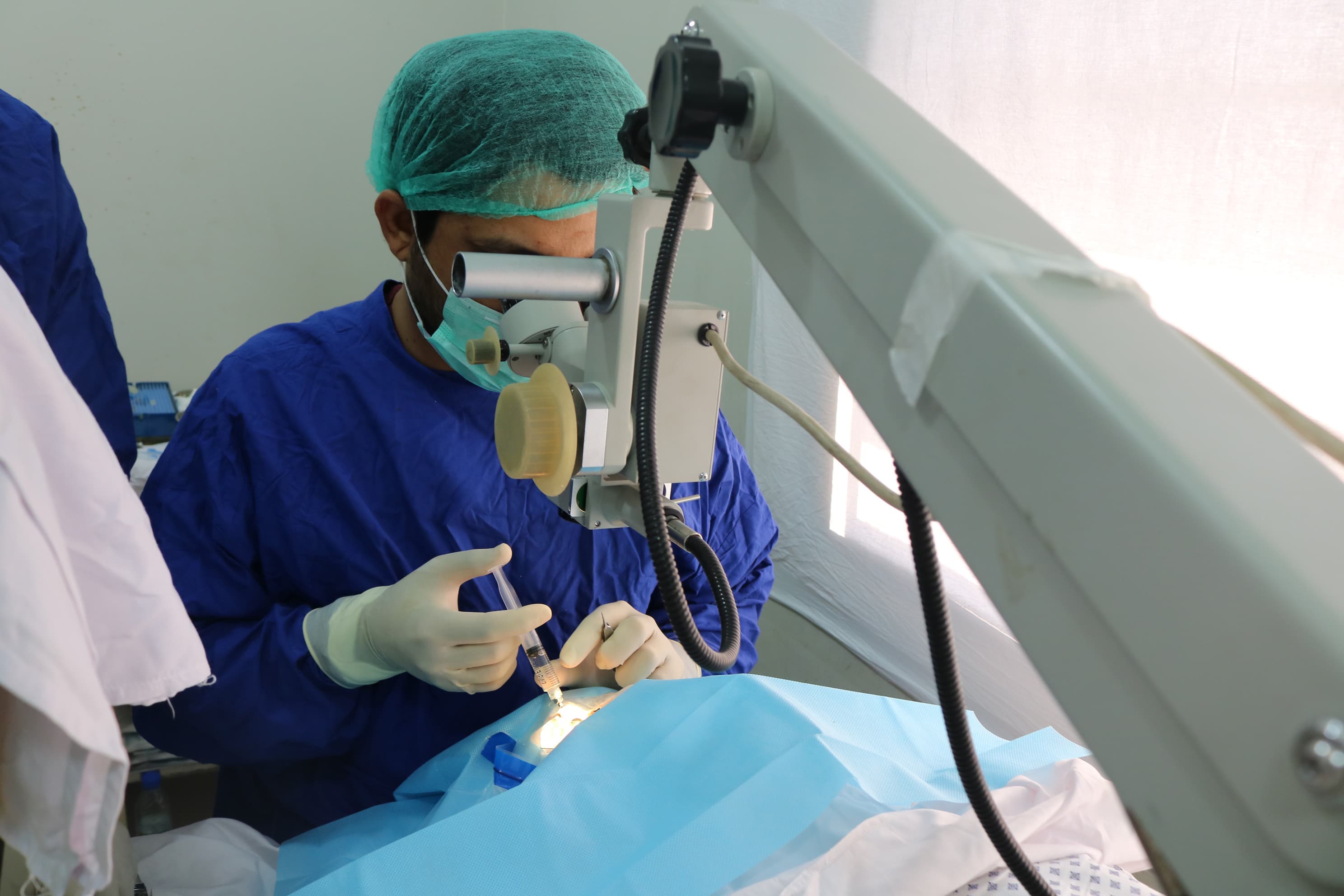 Medical support being provided to a patient